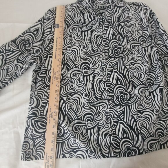 Black & White Zip Shirt Jacket Cato Womens Size XL - Picture 9 of 12
